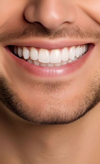 Man’s smile with healthy, attractive teeth