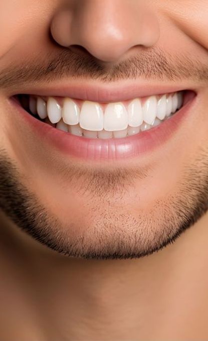 Man’s smile with healthy, attractive teeth