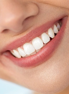 Closeup of dental patient's beautiful smile