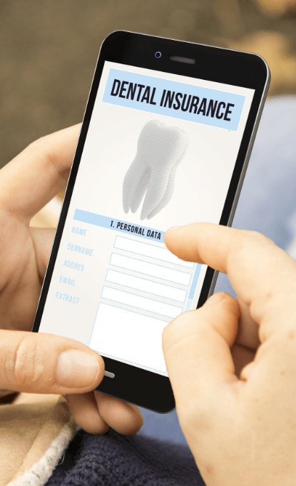 Dental insurance forms on smartphone